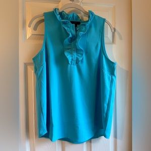 J Crew sleeveless blouse with ruffle trim. Women’s size Medium. NWOT never worn!